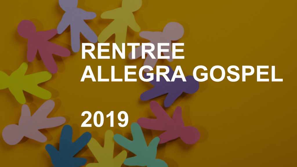 Affiche de rentrée 2019 ALLEGRA GOSPEL